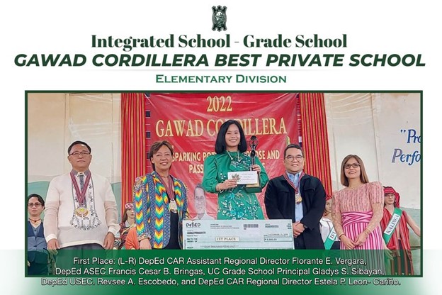 2022 Gawad Cordillera Awarded UC Integrated School as Best Private School