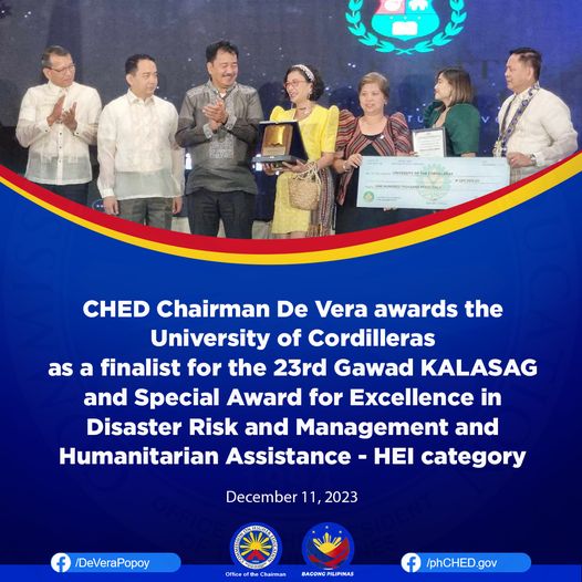 UC is Special Awardee for Excellence in DRM and Humanitarian Assistance, finalist for 23rd Gawad KALASAG
