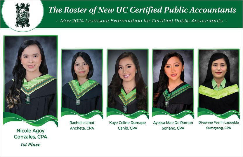 Congratulations to the Roster of New UC Certified Public Accountants who passed the May 2024 Licensure Examination for Certified Public Accountants!