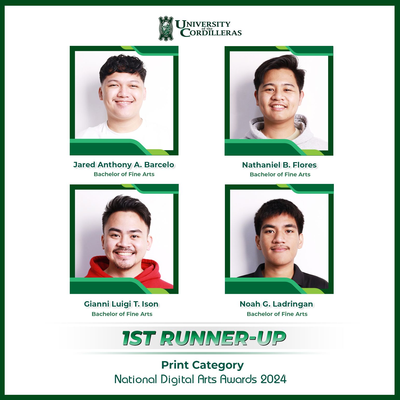 𝐅𝐢𝐧𝐞 𝐀𝐫𝐭𝐬 𝐒𝐭𝐮𝐝𝐞𝐧𝐭𝐬 𝐖𝐢𝐧 𝟏𝐬𝐭 𝐑𝐮𝐧𝐧𝐞𝐫-𝐔𝐩 𝐢𝐧 𝐍𝐚𝐭’𝐥 𝐃𝐢𝐠𝐢𝐭𝐚𝐥 𝐀𝐫𝐭𝐬 𝐀𝐰𝐚𝐫𝐝𝐬
