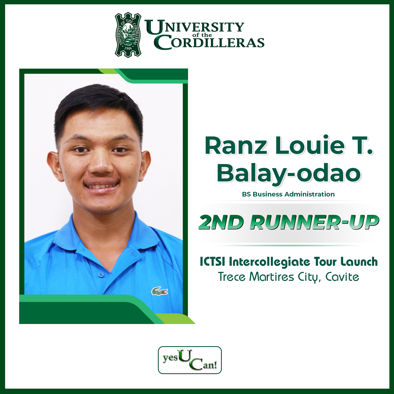 𝐂𝐁𝐀’𝐬 𝐁𝐚𝐥𝐚𝐲-𝐨𝐝𝐚𝐨 𝐁𝐚𝐠𝐬 𝟐𝐧𝐝 𝐑𝐮𝐧𝐧𝐞𝐫-𝐔𝐩 𝐢𝐧 𝐈𝐂𝐓𝐒𝐈 𝐈𝐧𝐭𝐞𝐫𝐜𝐨𝐥𝐥𝐞𝐠𝐢𝐚𝐭𝐞 𝐆𝐨𝐥𝐟 𝐓𝐨𝐮𝐫 𝐋𝐚𝐮𝐧𝐜𝐡