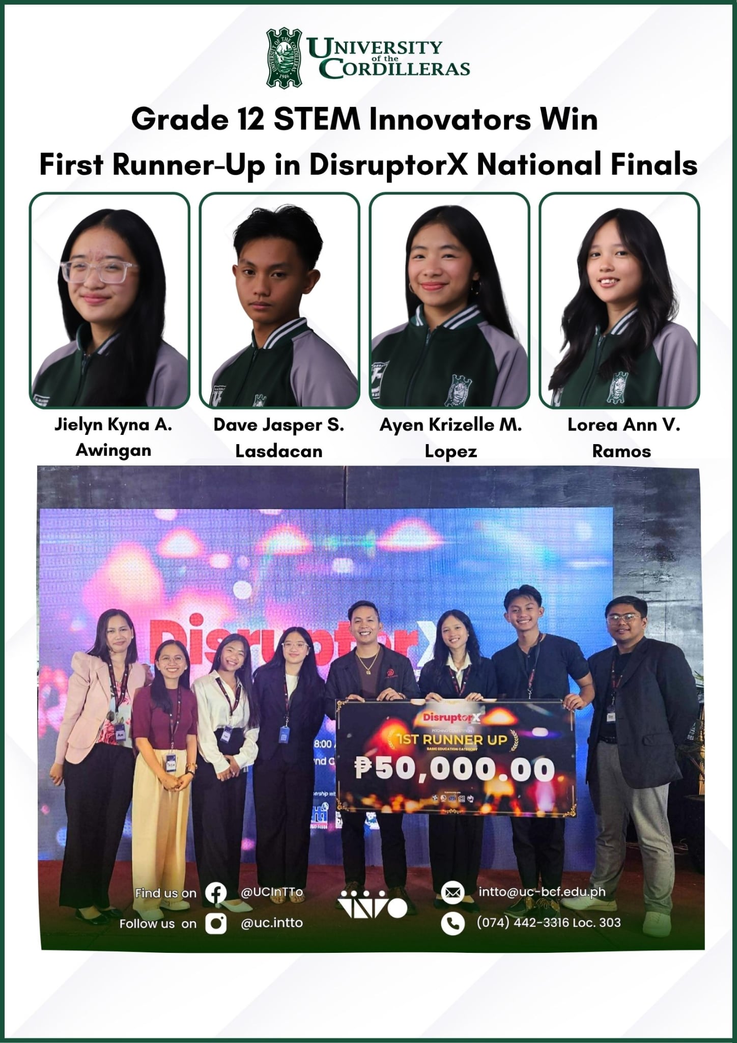 𝐆𝐫𝐚𝐝𝐞 𝟏𝟐 𝐃𝐢𝐬𝐫𝐮𝐩𝐭𝐨𝐫𝐬 𝐖𝐢𝐧 𝟏𝐬𝐭 𝐑𝐮𝐧𝐧𝐞𝐫-𝐔𝐩 𝐚𝐭 𝐍𝐚𝐭𝐢𝐨𝐧𝐚𝐥 𝐈𝐧𝐧𝐨𝐯𝐚𝐭𝐢𝐨𝐧 𝐂𝐨𝐦𝐩𝐞𝐭𝐢𝐭𝐢𝐨𝐧