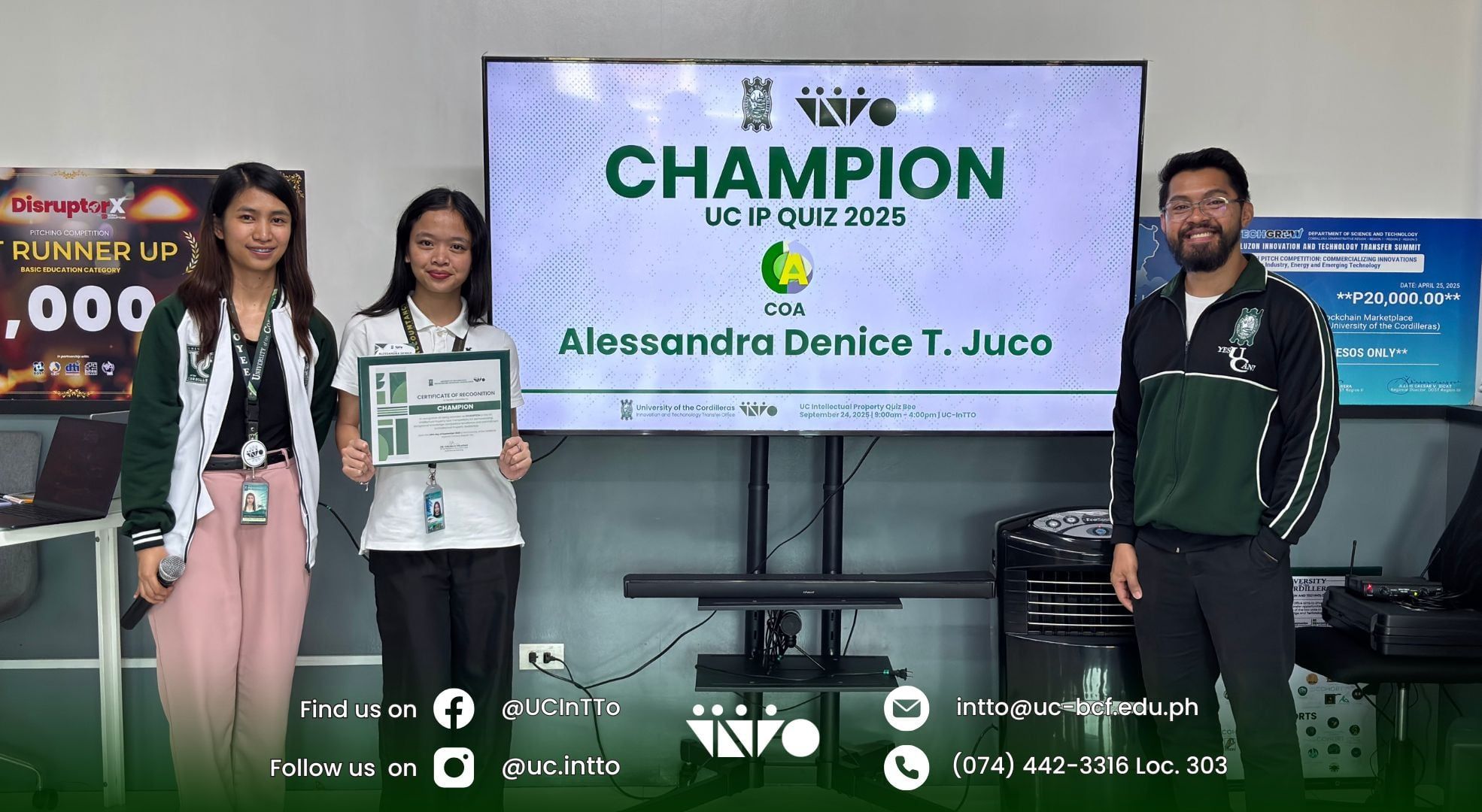 𝐉𝐮𝐜𝐨 𝐨𝐟 𝐂𝐎𝐀 𝐓𝐨𝐩𝐬 𝐈𝐧𝐓𝐓𝐎’𝐬 𝐅𝐢𝐫𝐬𝐭 𝐈𝐧𝐭𝐞𝐥𝐥𝐞𝐜𝐭𝐮𝐚𝐥 𝐏𝐫𝐨𝐩𝐞𝐫𝐭𝐲 𝐐𝐮𝐢𝐳